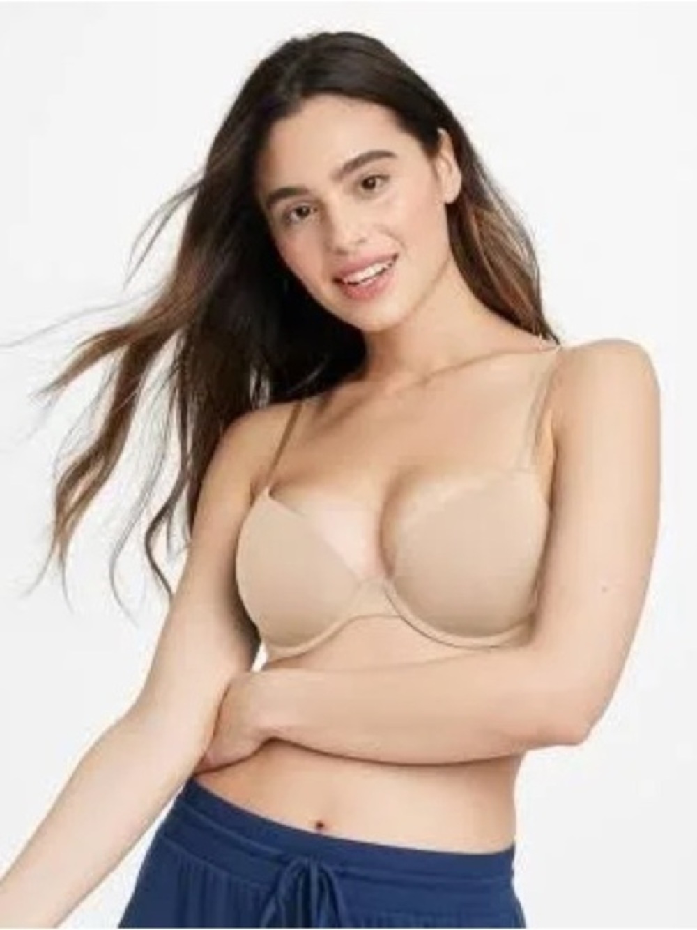 NWT Auden Smooth Beige Lightly Lined Comfort Wire Demi Coverage Bra size 46DD
